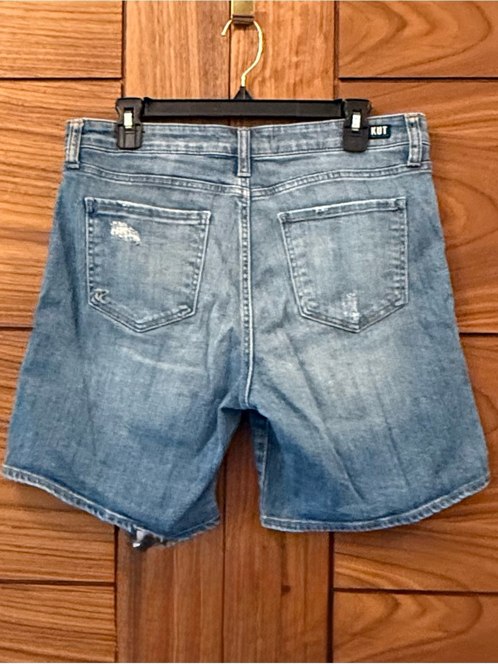 Kut from the Kloth Chloe Boyfriend Denim Womens Shorts High Rise Stretch Size 10 - Picture 6 of 11
